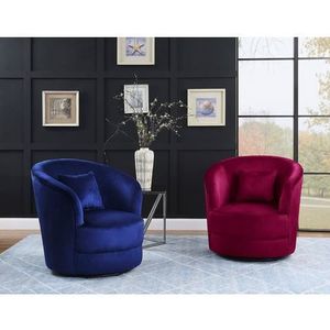 ATLANTIC home collection Draaibare fauteuil Colin 360° vrij draaiend, in fluwelen hoes, incl. sierkussen