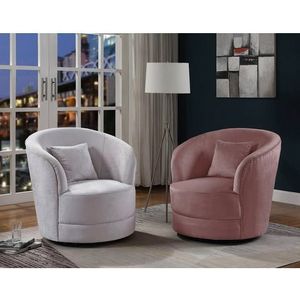 ATLANTIC home collection Drehsessel Colin, 360Â° frei drehend, in Samtveloursbezug, inkl. Zierkissen