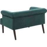 Atlantic Home Collection Charlie Loveseats, massief hout, groen, 118/85/88 cm