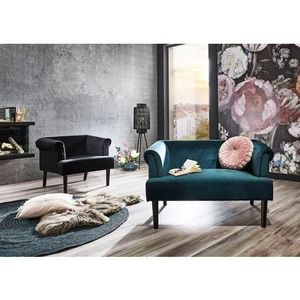 ATLANTIC home collection 1,5-Sitzer Charlie, XXL-Sessel mit Samtveloursbezug, mit Wellenunterfederung