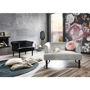 ATLANTIC home collection 1,5-zitsbank Charlie XXL-fauteuil met fluwelen hoes, met golfvering