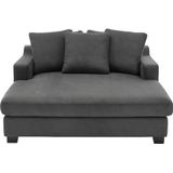 Atlantic Home Collection Nobel, 100% polyester, vintage donkergrijs, XXL fauteuil