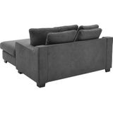 Atlantic Home Collection Nobel, 100% polyester, vintage donkergrijs, XXL fauteuil