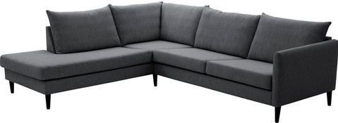 ATLANTIC home collection Ecksofa "Rekvik L-Form", mit Wellenunterfederung, mit Massivholzfüßen