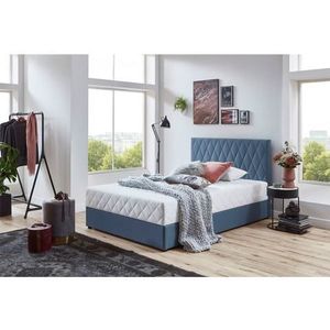 ATLANTIC home collection Opbergbed Benita, met pocketvering 120 x 200 cm lichtblauw