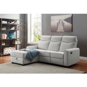 ATLANTIC home collection Ecksofa »Gero L-Form«, mit Relaxfunktion und Stauraum, mit Cord-Bezug