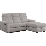 ATLANTIC home collection Ecksofa "Gero L-Form", mit Relaxfunktion und Stauraum, mit Cord-Bezug
