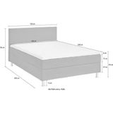 ATLANTIC home collection Boxbett "Edison", inkl. Bonnellfederkern-Matratze und Topper