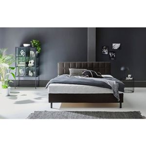Atlantic Home Collection Nikola Boxerbed met matras, TFK H2, antraciet, 160 x 200 cm