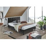 Atlantic Home Collection Boxbed Nikola zonder matras, antraciet, 140 x 200 cm