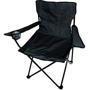 Mojawo Anglersessel, campingstoel, vouwstoel, vissersstoel, regiestoel met bekerhouder en tas, kleuren visstoelen: zwart