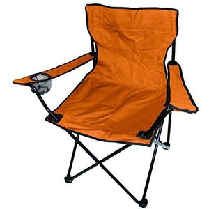 Mojawo Vissersstoel, campingstoel, vouwstoel, visstoel, regiestoel met bekerhouder en tas, kleuren visstoelen: oranje