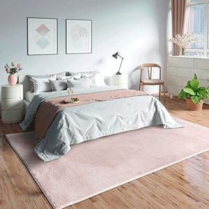 Mia's Teppiche Olivia laagpolig tapijt voor woonkamer, 60x110 cm, roze