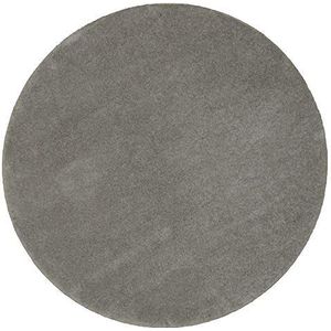 Mia's Teppiche ""Emma"" tapijt voor woonkamer, laagpolig, 120 cm, rond, grijs