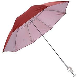 Meinposten. Parasol voor buggy, zonnebed, balkonscherm, kinderwagen, diameter 100 cm, uv-bescherming, buggyscherm, tuinligstoel, leuningscherm (rood)