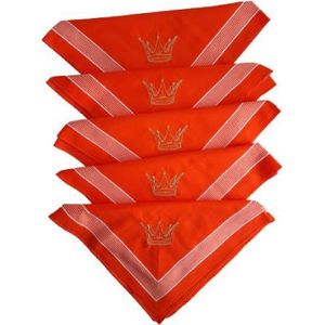 Koningsdag - Zakdoek - 59,5 x 58,5 cm - Oranje
