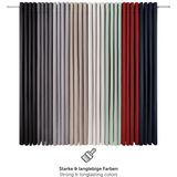 Blumtal Gordijnen - Verduisterend Gordijn Kant en Klaar - Blackout Gordijnen - 140 x 145 cm - Zwart - Set van 2