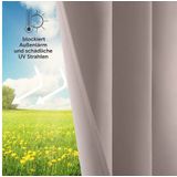 Blumtal Gordijnen Verduisterend Gordijn Kant en Klaar Blackout Gordijnen Taupe Set van 2