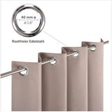 Blumtal Gordijnen Verduisterend Gordijn Kant en Klaar Blackout Gordijnen Taupe Set van 2