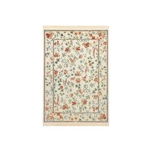 NOURISTAN Teppich »Orient Flowers«, rechteckig, 5 mm Höhe, Kurzflor mit Fransen, Orient, Wohnzimmer, Schlafzimmer, Esszimmer