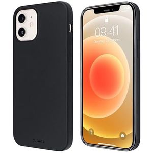 Artwizz TPU Case compatibel met iPhone 12 mini (5.4 "") - Ultra dunne beschermhoes met mat zwarte achterkant