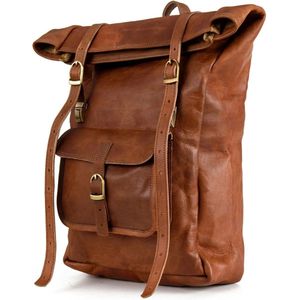 Berliner Bags Leeds Size XL vintage rugzak van leer met laptopvak voor dames en heren