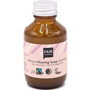 FAIR SQUARED Shaving Soap Apricot scheerzeep 100 ml - scheerzeep voor elke huid - veganistische natuurlijke cosmetica - Zero Waste