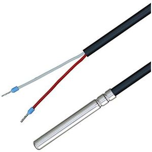 iOVEO 035HP01205 PT100 temperatuursensor met PVC-kabel tot 105 °C, temperatuursensor, geheugensensor, sonde, verwarming, 5 m