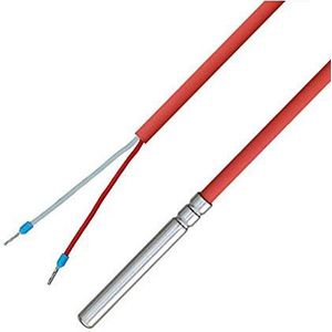 iOVEO 036HS01210 - PT100 - Temperatuursensor/kabelsensor/zonnesensor/temperatuursensor met siliconen kabel tot 200 °C, 10 meter