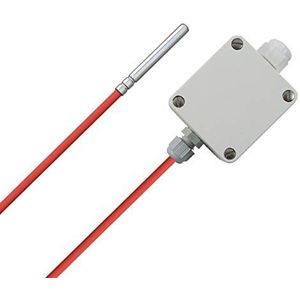 iOVEO 213HS02202 - PT1000 - Temperatuur-meetomvormer in behuizing met siliconen aansluitkabel incl. sensor PT1000, uitgang actief, meetbereik instelbaar, temperatuursensor, 2 meter
