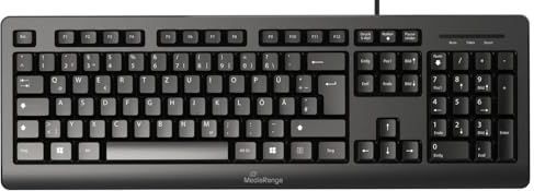 MediaRange - Toetsenbord - Zwart - USB - Spatwaterbescherming