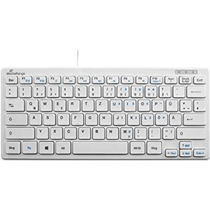 MediaRange Bedraad compact toetsenbord met 78 ultradunne toetsen, QWERTZ, wit