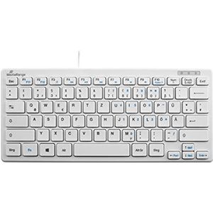 MediaRange - Compact Toetsenbord - Wit - QWERTZ - 78 Ultraplatte Toetsen