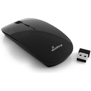 MediaRange - Draadloze Muis - Zwart Glanzend - Optische Sensor - 800-1600 DPI