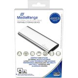 MediaRange - M.2 Externe SSD - Zilver - 480GB - USB-C