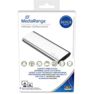 MediaRange Externe SSD - 960GB - USB Type-C - Zilver