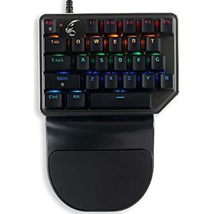 MediaRange MRGS100 Gaming-toetsenbord met 27 toetsen, 8 kleurmodi, zwart/zilver
