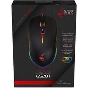 MediaRange - GS201 - Bedrade Gaming Muis - RGB - Optische Sensor - 6 Knoppen