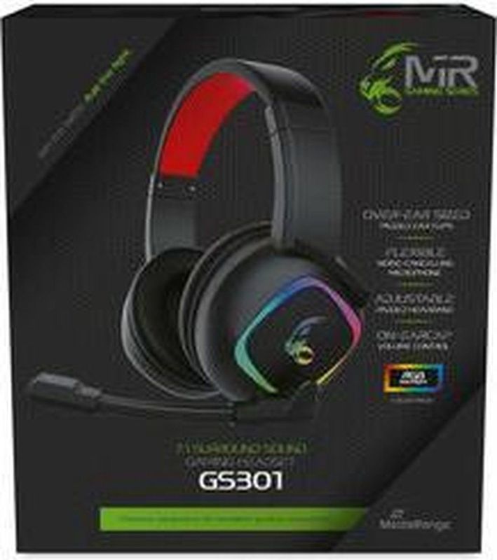 Mediarange Mrgs301 - Gamingheadset - Zwart - On-ear - 7.1 Surroundgeluid