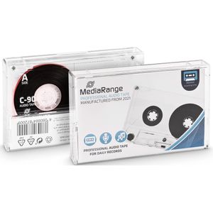 MediaRange - Audiocassette - C-90 - Transparant - Type 1 - 90 Min