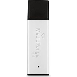 MediaRange USB 3.0 High Performance Memory Stick 64GB - Mini USB Flash Drive met hoogwaardige aluminium behuizing, externe geheugenuitbreiding met leessnelheid tot 200 MB/s, kleur zilver