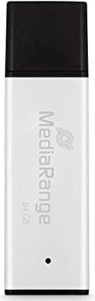 MediaRange - USB 3.0 Memory Stick - 64GB - Zilver - Aluminium Behuizing