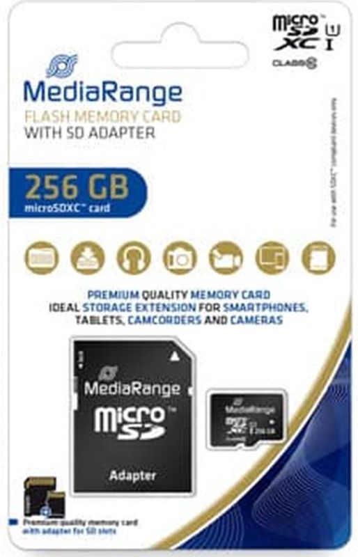 MediaRange MR946 Flashgeheugen 256GB MicroSDXC UHS-I Klasse 10