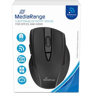 MediaRange - Draadloze Muis - Zwart - Optische Sensor - DPI Instelbaar