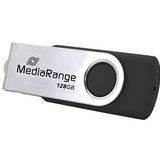 MediaRange - Swivel Stick - USB-stick - Zwart - 128 GB