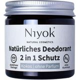 Niyok - 2 in 1 - Anti-transpirant Deodorant Crème - Kokosnoot - 40 ml