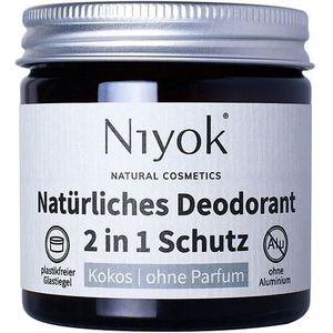 Niyok - 2 in 1 - Anti-transpirant Deodorant Crème - Kokosnoot - 40 ml