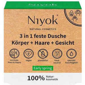 Niyok - Vroeg voorjaar - 3 in 1 Vaste Douche - 80 g - 100% Plasticvrij