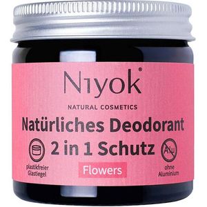 Niyok - 2-in-1 Deodorant - Flowers - Natuurlijke Deocrème - 40 ml