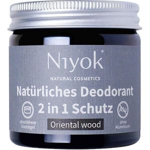 Niyok 2 in 1 anti-transpirant deodorant crème - Oriëntaals hout 40 ml